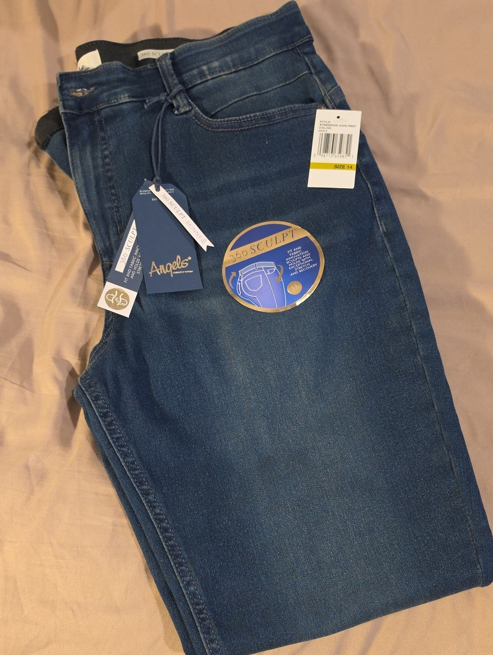 Angels Women’s Dark Blue Ankle Sculpt Stretch Jeans